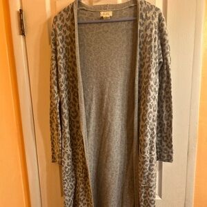 Animal print sweater  duster